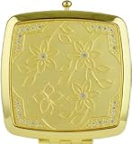 BettyK Golden Floral Compact Mirror