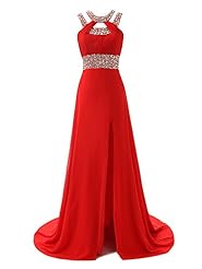 Sexy Chiffon Beaded Evening Dress/Homecoming Dress/Bridesmaid Dress/Prom Dress/Wedding Dress 