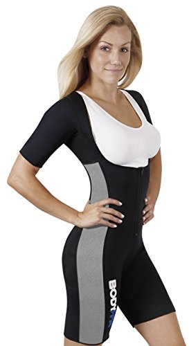 Body SPA Light Body Sauna Suit Neoprene Full Body Shaper GYM Sport Aerobic 13832 (Grey, MED)