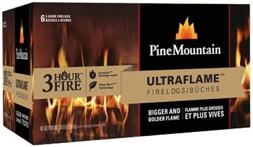 Pine Mountain 41525-01351 3 Hour Ultraflame Log44; Pack - 6