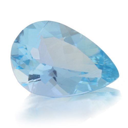 Aquamarine 14x10 MM Pear Shape Brilliant Cut: 4.56 Carats