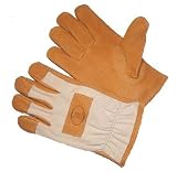 4 Pairs -- Premium Leather Gloves, Heavy Duty Fabric Back, Size : M SIZE FOR MEN