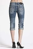Miss Me Capri JB1043P MED 21 Boyfriend Capris Medium Blue