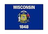 Wisconsin State Flag Fridge Magnet