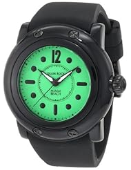 Glam Rock Womens GR25026 Miami Beach Bright Green Dial Black Silicone Watch