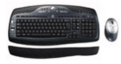 Logitech LX700 Cordless Desktop Keyboard & Cordless Optical Rechargeable 6 Btn Mouse - Black & Silver Finish