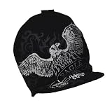 Pointe Embroidered Eagle Black Man Woman Soft Winter Hat Cuffed Visor Knit Beanie Snowboard Ski Jeep Cap