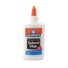Elmer's Washable No-Run School Glue, 1.25 oz Bottle (E301)