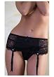 Lace Garter-Skirt (Black;Plus Size)