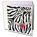 Patricia Sanders Creations - Cupid Heart with Wings Zebra Print - Greeting Cards-12 Greeting Cards with envelopes