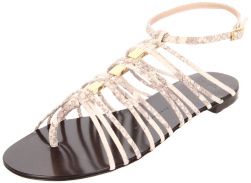 Giuseppe Zanotti Women's E20317 Flat,Beige,6.5 M US