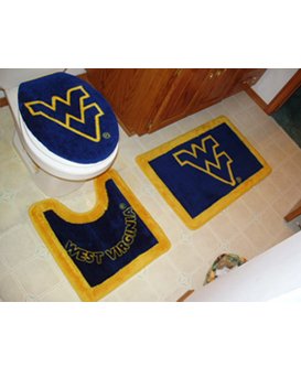 West Virginia 3 Piece Bath Rug Set