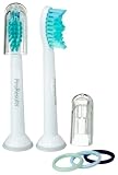 Philips HX6012/02 Sonicare Flexcare, Ersatzzahnbürstenkopf, 1er Pack +1 gratis, Standardgrösse (für Flexcare und HealthyWhite)