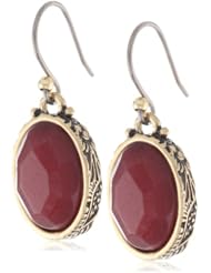 Lucky Brand Red Set Stone Drop Earrings
