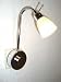 Steckdosenlampe mit klassischer Glasform, Steckerlampe mit Dimmer und flexiblem Schwanenhals, kein Kabel erforderlich