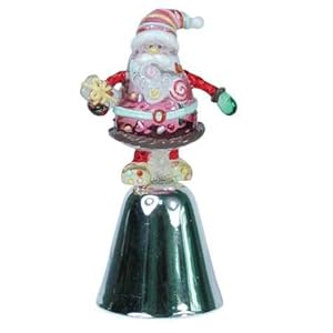 #!Cheap 4.25 inch Holiday Santa Claus Bell Winter Figurines Handcrafted