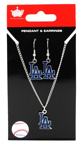 Los Angeles Dodgers - MLB Earrings & Pendant Necklace Gift Set