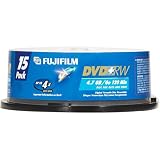 Fuji DVD+RW Rewritable 4.7 GB / 120 Min Disc (15 pack spindle)