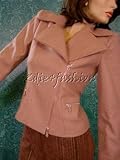 Armani - $5575 New GIORGIO ARMANI Pink Cashmere Motorcycle Jacket 12