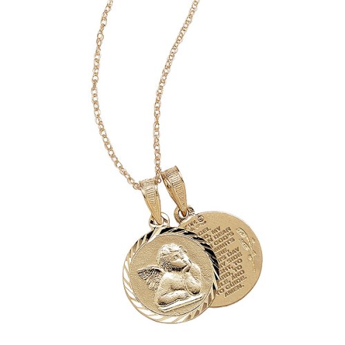 14K Gold Angel Pendant