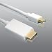 Mini DisplayPort/HDMI 1080p Kabel mit vergoldeten Steckkontakten. Mini DisplayPort Stecker konvertiert auf HDMI Stecker. Farbe: Weiss. L�nge: 1,50m *RoHS Compliant*