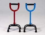 Quad Cane - Pediatric. This pediatric quad cane has a vinyl comfort grip for right or left hand use.