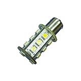 Ledwholesalers Miniature Bulb BS15S 1156 Base Single Contact Bayonet 8-30 Volt 18 x 5050 SMD LED 3.6w Warm White, 1419WW