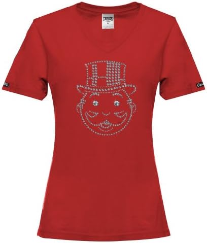 Crooks &amp; Castles Womens Big Face Karat Knit V-Neck S/S, True Red, X-Small