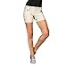 Suko Jeans Womens Bermuda Shorts Cargo Convertible Poplin Belted with pockets