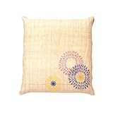 手織りの味わい深い本麻カバーです! 手織り本麻座布団カバー 『菊モダン』 サイズ:55×59cm カラー:ブラウン(#1805500)