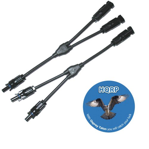 HQRP Pair MC4 Y-branch Solar Panel Cable F/F/M & M/M/F (2F1M & 1F2M) TUV for PV / Photovoltaic System plus HQRP Coaster HQRP Pair MC4 Y-branch Solar Panel Cable F/F/M & M/M/F (2F1M & 1F2M) TUV for PV / Photovoltaic System plus HQRP Coaster