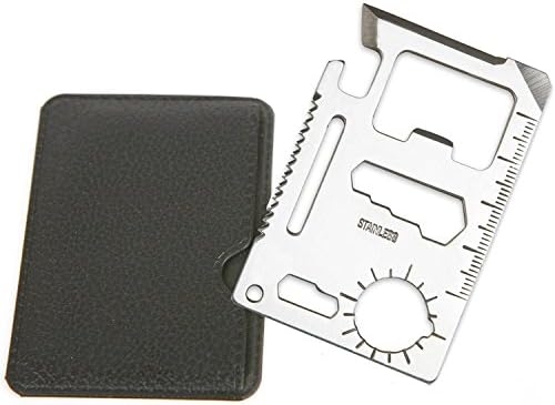 11 in1 Multi Tools Hunting Survival Camping Pocket Military Credit Card Knife + Global Wilderness Expeditions Survival Food 2-Day supply 24 tabs 25 Years shelf life Gluten Free and Non-GMO - Vanilla Flavor