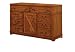 Powell Dakota Dark-Rustic-Pine Dresser with 8 Drawers and Cupboard