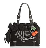 NEW AUTHENTIC JUICY COUTURE CHIC DAYDREAMER TERRY TOTE (Black)