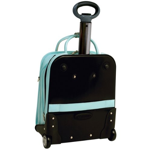 McKleinUSA LA GRANGE 96498 Blue Leather Vertical Detachable-Wheeled Ladies' Briefcase