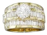 EGL Certified 3.00ct Diamond Engagement Ring 14kt Yellow Gold