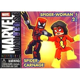 Marvel MiniMates Series 10 - Spider-Carnage and Spider-Woman I by MINIMATES