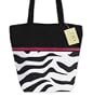 Black, White, Hot Pink, and Zebra Handbag (Great for Diaper Bag, Tote Bag, Purse or Beach Bag)