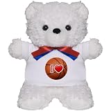 Teddy Bear White I Love Basketball
