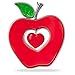 Hallmark Keepsake Ornament Best Teacher Apple Heart