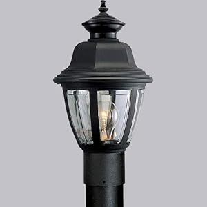Progress Lighting P5437-31 Newport II 1 - Light Post Lantern in Black - P5437-31 by Progress Lighting