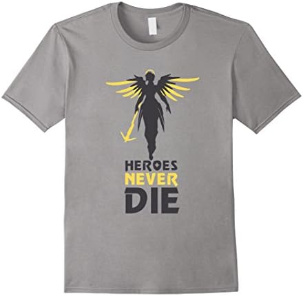 Men's Heroes Never Die T-shirt 3XL Slate