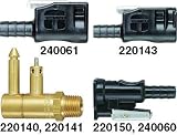 Tempo Tohatsu / Nissan 1/4 Male Fuel Connector Small