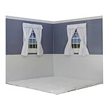 American Doll Room Shaker Style Dusty Blue with White Carpet Free Duffel bag for Accessories