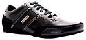 Bamboo A Mens Omega Bambooa Black Lace Up Leather Trainers