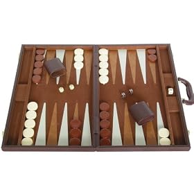 Tournament Backgammon Set - 21 in. - Brown