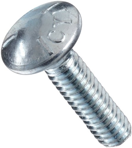 Grade 5 Zinc Plated Steel Carriage Bolt, Oval Head