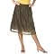 Isaac Mizrahi Foil-Border Skirt- Chocolate