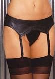 Leather Garter Belt in One Size, Queen Plus Size