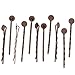 Beadaholique 10-Piece Enamel Metal Bobby Pins with Pad for Gluing, 8mm, Brown